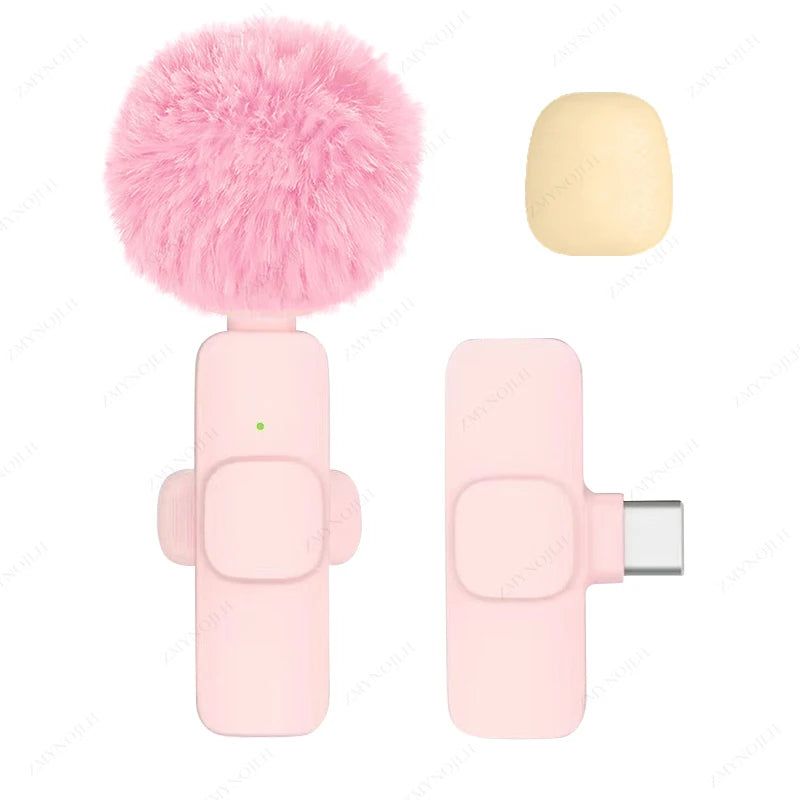 New Wireless Lavalier Microphone Portable Audio Video Recording Mini Microphone for Iphone Android PC Camera Live Gaming Phone