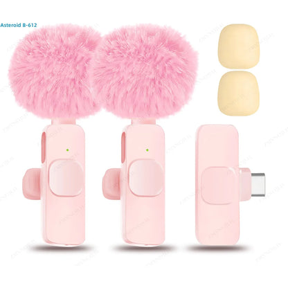 New Wireless Lavalier Microphone Portable Audio Video Recording Mini Microphone for Iphone Android PC Camera Live Gaming Phone